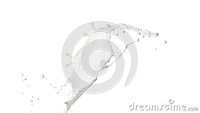 Splash of milk on white background Stock Photo