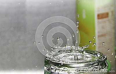 Splash raindrop Stock Photo