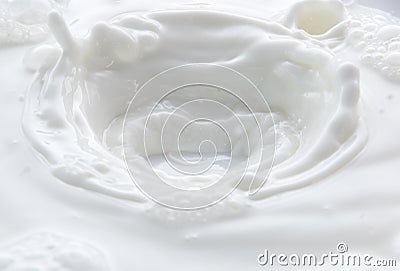 Splash and splashes from falling milk like a crown Stock Photo