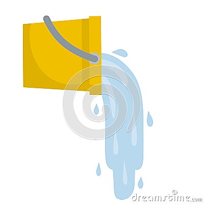 Splash and splatter. Liquid pours out. Cartoon flat illustration. Cleaning the house Vector Illustration