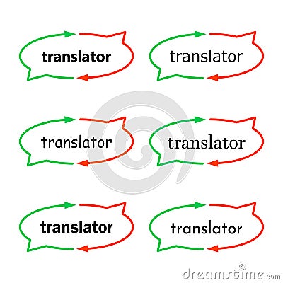 Splash vector image of the translator Vector Illustration