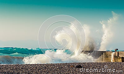 Splash wave Stock Photo