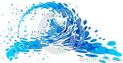 Splash wave Vector Illustration