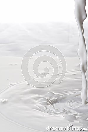 Splashed milk Stock Photo