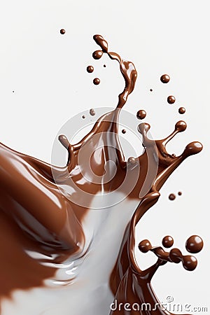 splashes of chocolate with milk. The concept of sweets Stock Photo