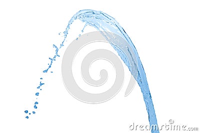 Water splash isolated on white background Stock Photo