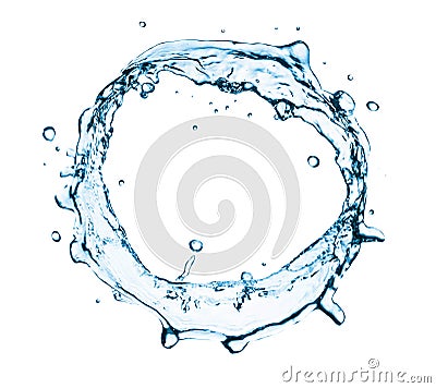 Circle water splashes Stock Photo