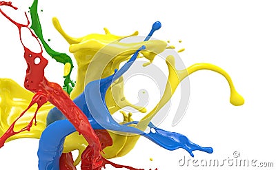 Splashing colors Stock Photo