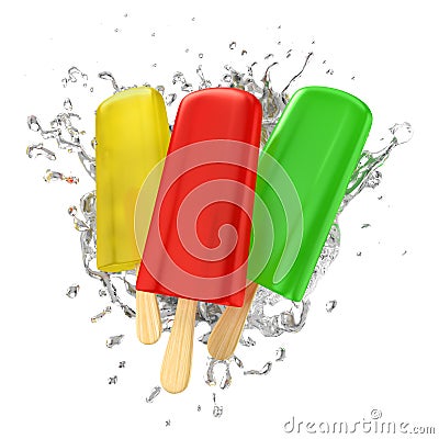 Splashing ice lolly Stock Photo