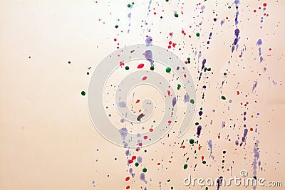 Splashing of ink color drop Stock Photo