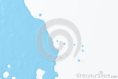 The splashing liquid of pigment, two-tone color background, 3d rendering Cartoon Illustration