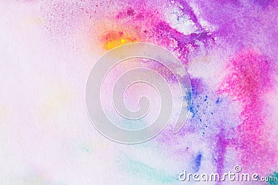 Splashing pink watercolor background Stock Photo