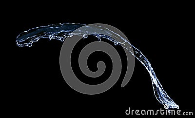 Splashing water on black Stock Photo