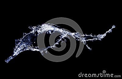 Splashing water on black use for water splashing effect Stock Photo