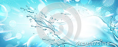 Splashing water effect Vector Illustration