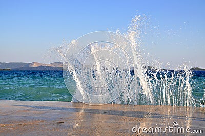 Splashing waves Stock Photo