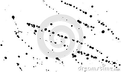 Splated texture. Black ink splashes isolated on white background, blob background, mud spots desing elements, spatters - Vector Illustration