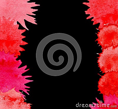 Splats splashes blobs of red ink Stock Photo