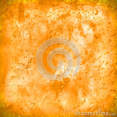Splatter stained dark orange worn texture old paper background no i. Stock Photo