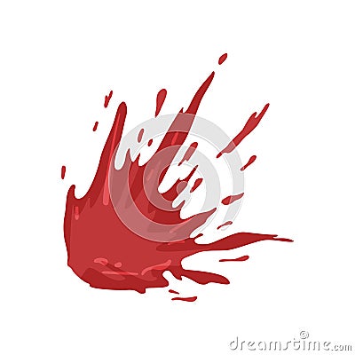 Splattered blood stains vector Illustration on a white background Vector Illustration