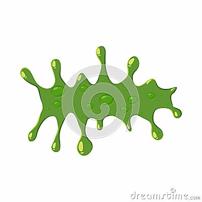 Splattered mucus isolated on white background Vector Illustration