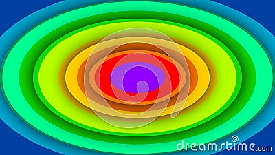 Multicolored Background From Rainbow Ovals Cartoon Illustration