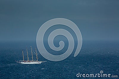 Splendid large yacht Stock Photo