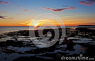 Splendid Newfoundland sunset Stock Photo