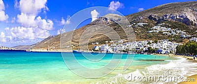 Splendid sea of Cyclades. Amorgos, Greece Stock Photo