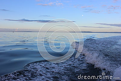 Splendid Winter`s afternoon boating Stock Photo