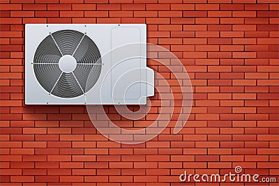 Split air conditioner house system box Vector Illustration