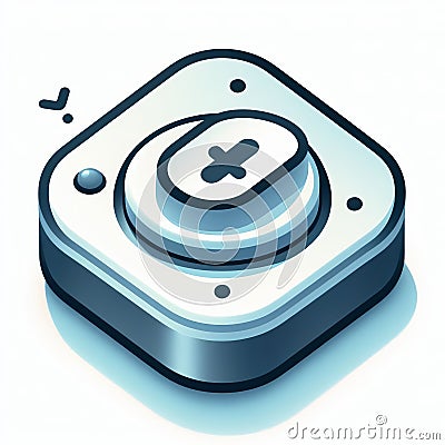 Split button A dropdown button that combines a standard buttn w Stock Photo