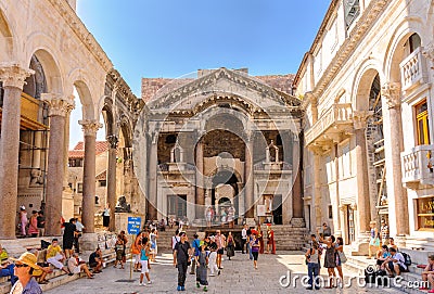 Split, Croatia Peristyle Editorial Stock Photo