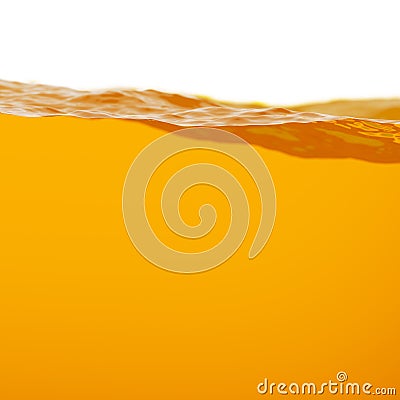 Split Level Yellow Oil or Another Liquid 3d Illustration Stock Photo