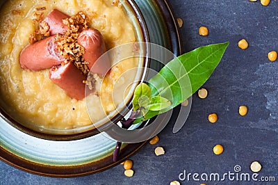 Split pea soup. Stock Photo