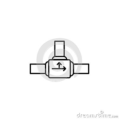 split pipe icon. Element of plumbering icon. Thin line icon for website design and development, app development. Premium icon Stock Photo
