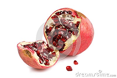 Split Pomegranate Stock Photo