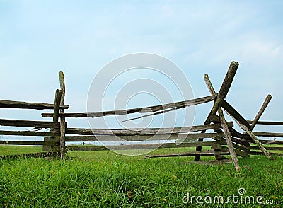 Split Rail Fence Stock Photo