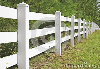 Split Rail Fence Stock Photo