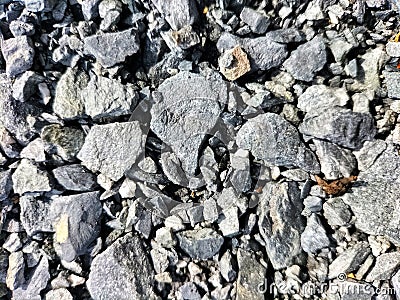 This split stone is usually used to repair roads Stock Photo