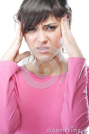 Splitting headache Stock Photo