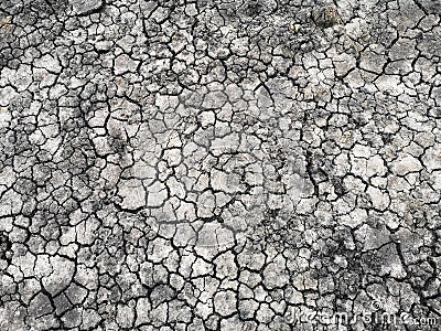 Spoilt the land,crack up black nature soil background Stock Photo