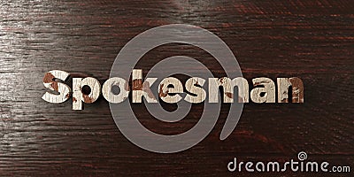 Spokesman - grungy wooden headline on Maple - 3D rendered royalty free stock image Stock Photo