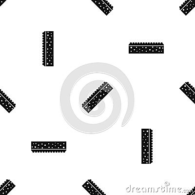 Sponge for cleaning pattern seamless black Vector Illustration