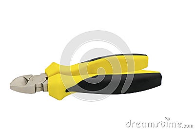 Sponge locksmith installation tool with rubberized handles side cutters. Stock Photo