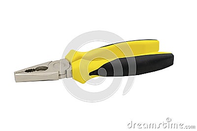 Sponge locksmith installation tool with rubberized pliers handles. Stock Photo