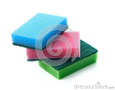 Sponges for washing dishes Stock Photo
