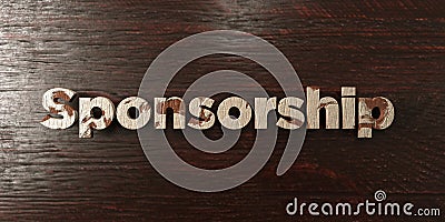 Sponsorship - grungy wooden headline on Maple - 3D rendered royalty free stock image Stock Photo