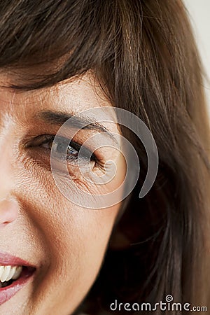 Spontaneous Woman Smile Stock Photo