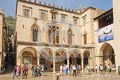 Sponza Palace. Dubrovnik. Croatia Editorial Stock Photo